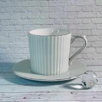 109-122/6 Чайный пара 270мл (отводка золото)  Фарфор Lenardi