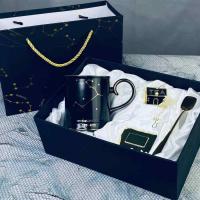 106-294 Кружка 360мл с ложкой и фильтром ЛЕВ в под.уп.Фарфор