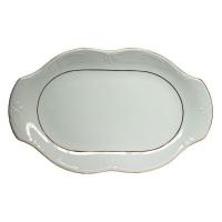 B014 Камелия блюдо овальное 33см декор 