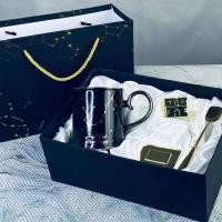 106-297 Кружка 360мл с ложкой и фильтром СКОРПИОН в под.уп.Фарфор_5000696