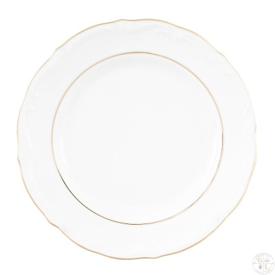 B014 Тарелка 19 см плоская Классика (отводка золото) ( 6 шт), Repast Чехия 43607 _9709580