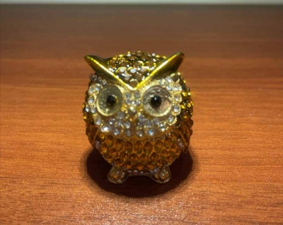 3SK337 Сувенир со стразами Сова_1901874