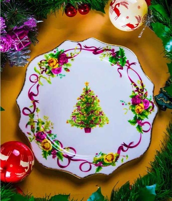 Тарелка 21 см Алая лента (новый год) Repast 68511_9709667