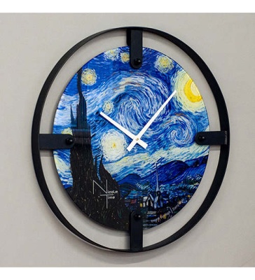 SLT- 05 Часы настенные ''VAN GOGH STARRY NIGHT'' диа 61 см  ТМ «Салют» Россия 505301_7802800