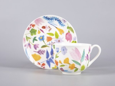 Чайная пара 345 мл ф-ма Ландыш рис.Primavera костяной фарфор 81.30808.00.1 ИФЗ_1600802
