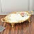 M-TR-329000  Фруктовница с фарфоровым блюдом на ножках с ручками, 42,5х28х8 см._6902199