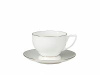 Чашка с блюдцем чайная 340 мл. ф. Жемчужина рис. Золотая лента арт. 81.26222.00.1 (ЛФЗ)_1600636