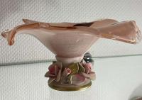 Фруктовница Д-  В- пудрово-розовая (муранское стекло) White Crystal  Италия 66872_9709309