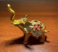 ЗSК29 Шкатулка со стразами Слон_1902057