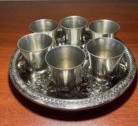 Набор стопок на подносе Германия винтаж_1902075