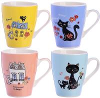 3121 Кружка 340 мл Кошки костяной фарфор LORAINE_9900455 3121 Кружка 340 мл Кошки костяной фарфор LORAINE_9900455