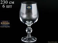 40149/000/230 Клавдия бокал для вина 230мл (6шт) Богемия Чехия 16600_9703781