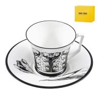 Чайная пара 210мл ф-ма Юлия  рис. Сысоев Волшебный сад IV костян фарф. 81.30915.00.1 ИФЗ (ЛФЗ)_16007