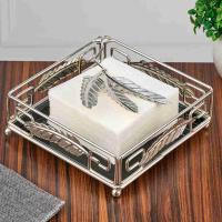 M-YW-5337  Салфетница металлическая, 16,5х16,5х7,5 см._6902146