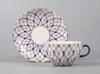 Чайная пара 250 мл ф. Тюльпан рис. Сетка 1950,  81.30860.00.1 ИФЗ_1600797