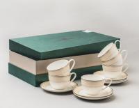 Набор чайных пар 270мл JEWEL Шантэль (6шт.) (фарфор костяной) ПС0013-28_9200354