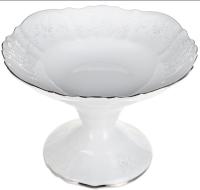 3633 Бернадотт Конфетница (салатник) на ножке 19 см Платиновая полоса Thun  Чехия 64905_9709210