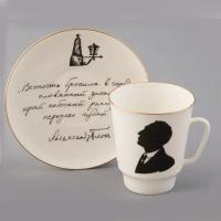 Кофейная пара 165 мл ф-ма Майская рис.Русские писатели Блок костян.фарфор 81.33298.00.1 ИФЗ_1600780