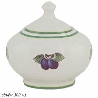 109-092 Сахарница 500 мл ФРУКТОВЫЙ САД в подарочной упак. Фарфор Lenardi_5000619