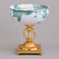 ФРУКТОВНИЦА НА НОЖКЕ 20*20*22,5 см фарфор/металл 46-1385_8414799