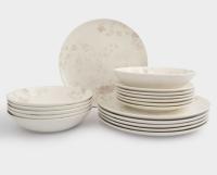 Сервиз обеденный, 6 перс, 18 пр, фарфор P, белый, Цветы и листья, Florance 63404_3703437