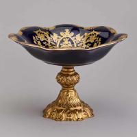 ФРУКТОВНИЦА НА НОЖКЕ 29*29*21 см фарфор/бронза 46-1378_8414797