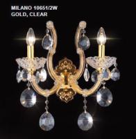 10651/2W Бра Milano  GOLD, CLEAR, 2хE14, 60W, золото,(Д-35,Н-28см)  Natali Kovaltseva Германия_60000