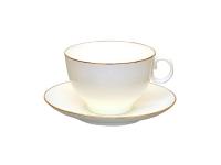 Чайная пара 160мл ф-ма Яблочкорис. Золотой кант костян. Фарф. 81.15349.00.1 ЛФЗ_1600668