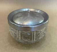 Сахарница хрусталь с крышкой винтажная._1901962