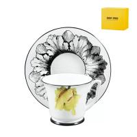 Чайная пара 210мл ф-ма Юлия  рис. Сысоев Волшебный сад II костян фарф. 81.30913.00.1 ИФЗ (ЛФЗ)_16007