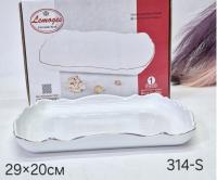 314-S Блюдо прямоугольное (обводка золото) фарфор (Lemoges) Иран_4100139