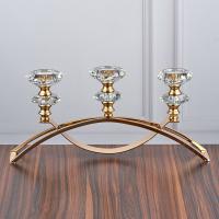 M-JX-16805   Подсвечник на три свечи металлический, 40х8х19 см._6902068