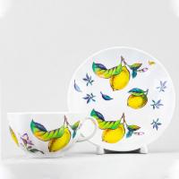 Чайная пара 250 мл ф. Тюльпан рис. Лимоны 81.32726.00.1 ИФЗ_1600796