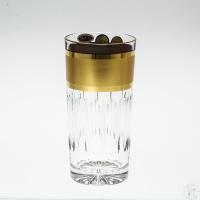 Набор стаканов для воды 350мл с золотом (6 шт), 20046/1263/350  Bohemia Max Crystal Чехия 32241_9707