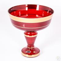 Фруктовница 26 см красная (лепка)Star Crystal, 6444/PP S/26 Gr Богемия Чехия 30438_9704568