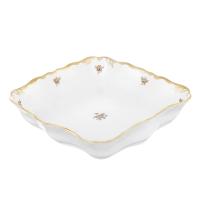 ЗР Салатник квадратный 23см Золотая роза Квинс Корона (Queens Crown) - Чехия 46657_9709164