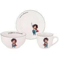 НАБОР ПОСУДЫ (детский) САМЫЙ ОТВАЖНЫЙ, 3 ПР.: САЛАТНИК 470мл, ТАРЕЛКА 20см, КРУЖКА 220мл  260-678_84