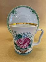 Бокал с блюдцем винтажный 