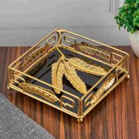 M-YW-5336  Салфетница металлическая, 16,5х16,5х7,5 см._6902145