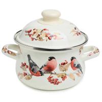 КАСТРЮЛЯ 1,5 л  ЭМАЛИРОВ. С КРЫШКОЙ серия 