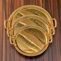 Поднос метал. круглый 35 см с ручками_6901987