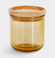 Банка для сыпучих продуктов, 350 мл, стекло/дерево, светло-коричневая, Jars SAN MIGUEL Испания 63295