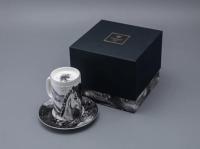 Бокал с блюдцем и крышкой 400 мл в подар. упак., форма top рисунок Черный мустанг 81.34276.00.1 ИФЗ_