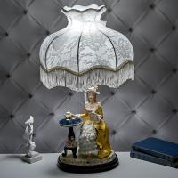 M-QP-85000L  Лампа с фарфоровой статуэткой 
