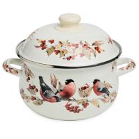 КАСТРЮЛЯ 3,6 л  ЭМАЛИРОВ. С ЭМАЛ.КРЫШКОЙ серия 