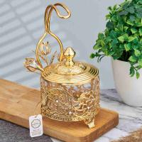 M-U-5000EY/PG  d=10см, h=18,5см Сахарница с тюльпанами на ручке_6902108