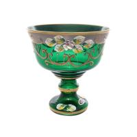 Конфетница 20 см Лепка зеленая, 6444/20 Star Crystal Чехия 43131_9709436