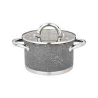 КАСТРЮЛЯ 1,8л AGNESS СО СТЕКЛЯННОЙ КРЫШКОЙ, НЕРЖ.СТАЛЬ,  16Х9,5см 937-310_8411832