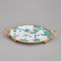 БЛЮДО 37*21*5 см фарфор/металл 46-1387_8414801