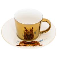 Кофейная пара JEWEL Mirror Silver, Сова 90мл ПС0002-25